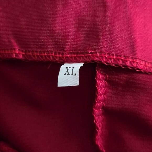 Women's Size XL Red Black Lace Hi-Lo Steam Punk Button Detail Skirt - Picture 2 of 5